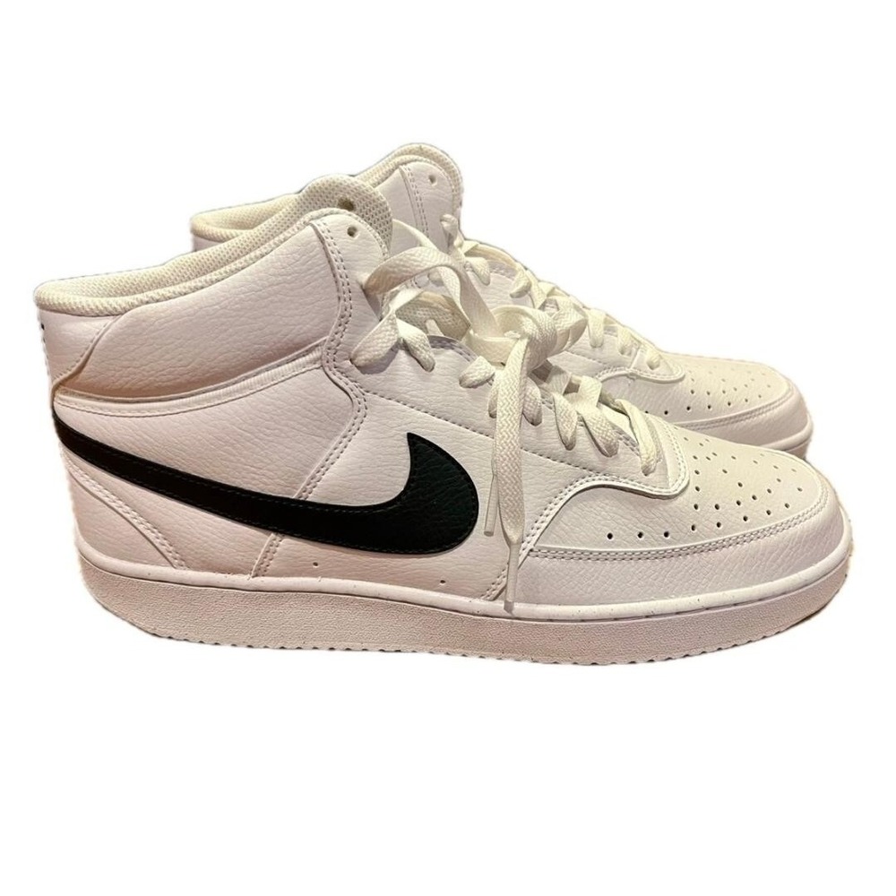 Nike Court Vision Next Nature Mid White Black Men's size 12 Trendy DN3577-101